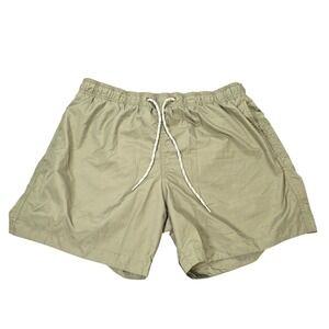 H&M Drawstring Board Swim Shorts Men's‎ Size Medium Olive Green Mesh Lined